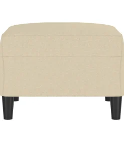 Discount Voetenbank 70x55x41 cm stof crèmekleurig Stoelen