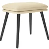 Clearance Voetenbank 45x29,5x35 cm stof crèmekleurig Stoelen