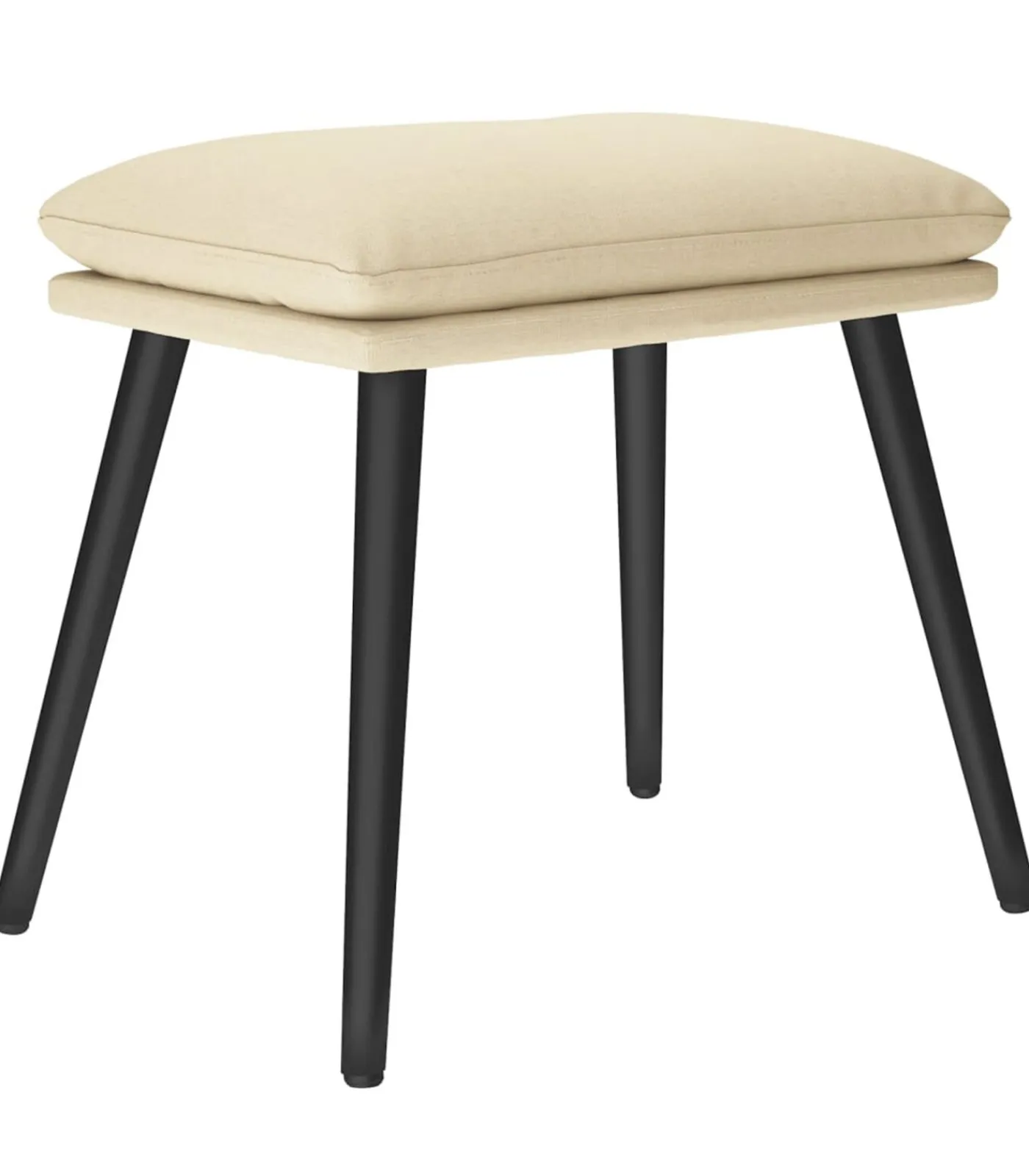 Clearance Voetenbank 45x29,5x35 cm stof crèmekleurig Stoelen