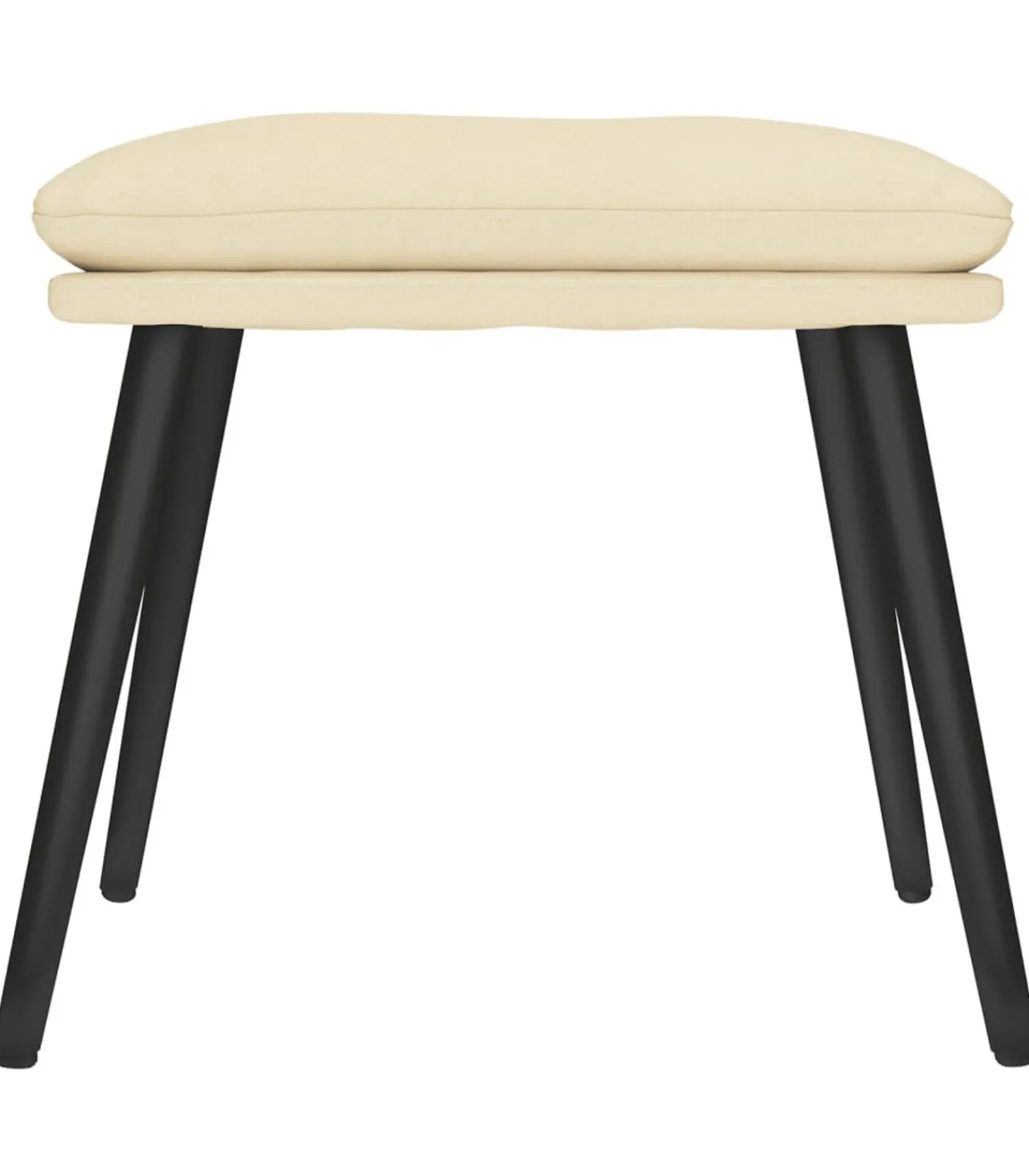 Clearance Voetenbank 45x29,5x35 cm stof crèmekleurig Stoelen