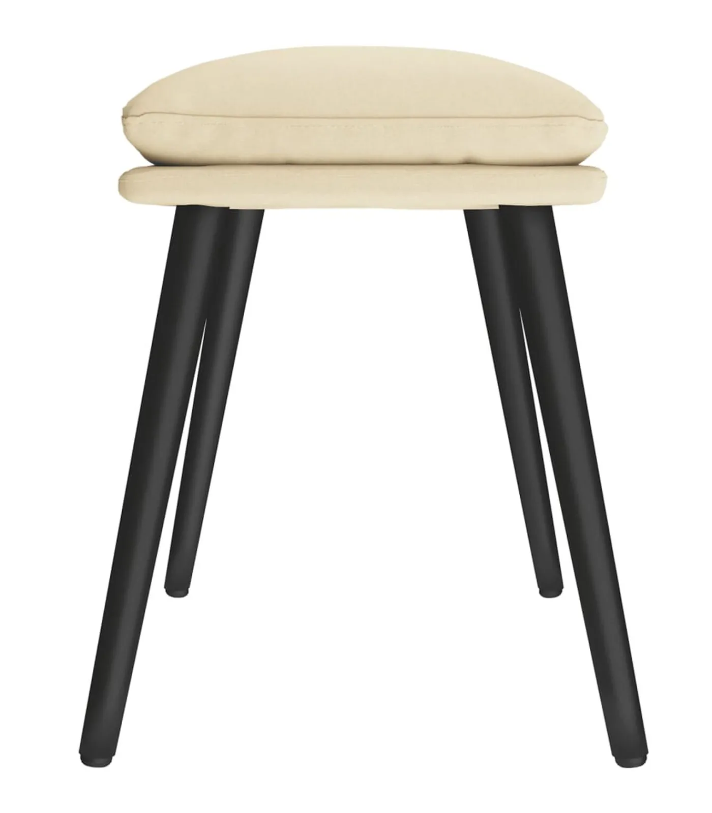 Clearance Voetenbank 45x29,5x35 cm stof crèmekleurig Stoelen