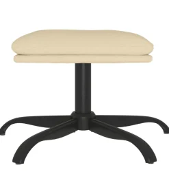 Online Voetenbank 60x60x36 cm stof crèmekleurig Stoelen