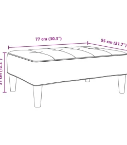 Outlet Voetenbank 77x55x31 cm stof donkergrijs Stoelen
