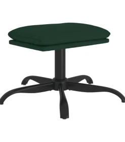 Clearance Voetenbank 60x60x36 cm stof donkergroen Stoelen