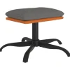 Hot Voetenbank 60x60x36 cm stof en kunstleer lichtgrijs Stoelen