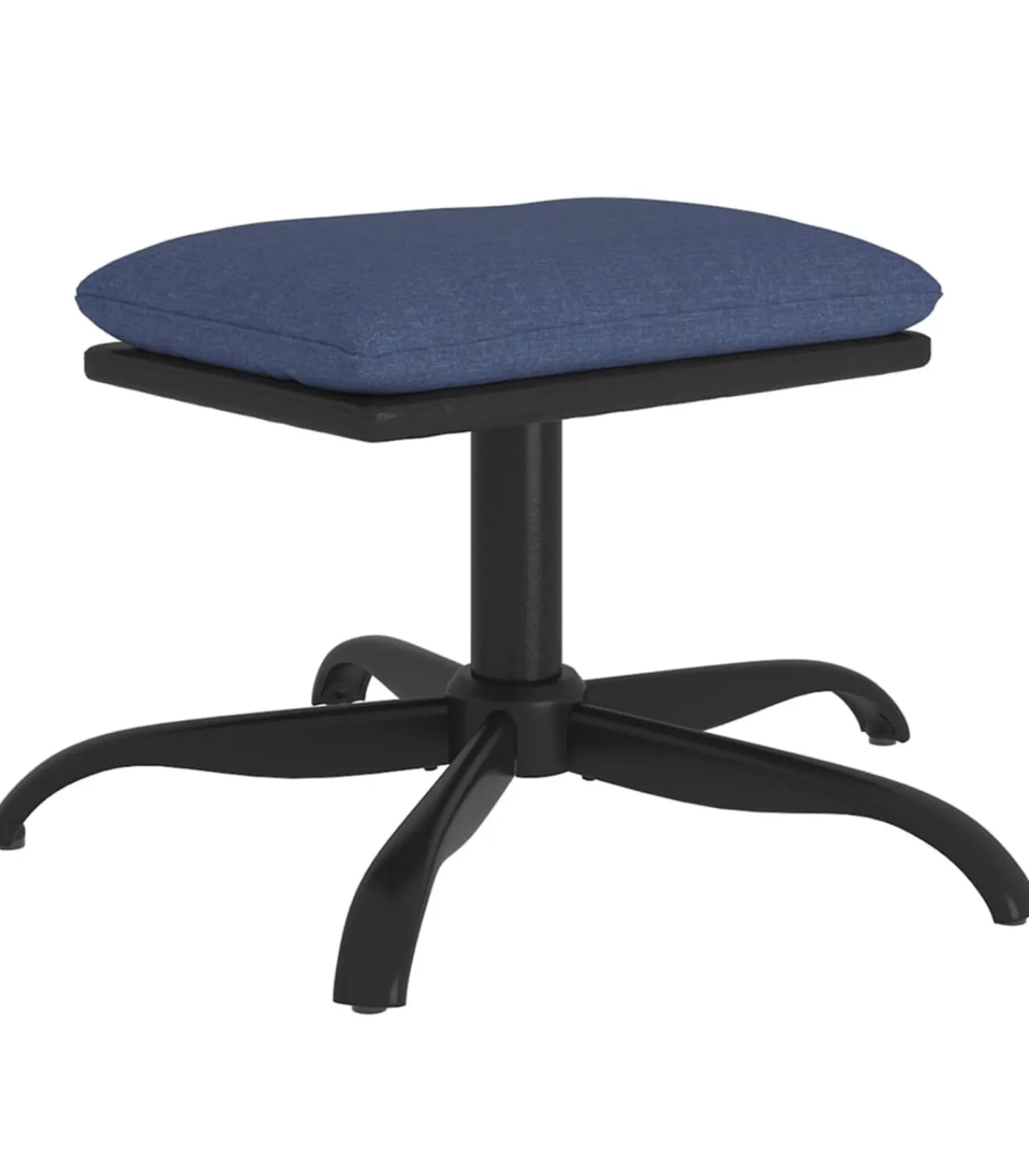Sale Voetenbank 60x60x36 cm stof en kunstleer blauw Stoelen