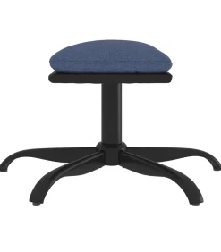 Sale Voetenbank 60x60x36 cm stof en kunstleer blauw Stoelen