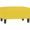 Outlet Voetenbank 70x55x41 cm stof lichtgeel Stoelen