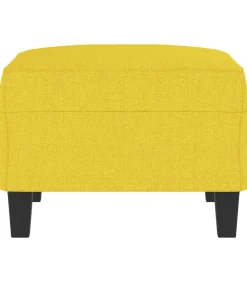 Outlet Voetenbank 70x55x41 cm stof lichtgeel Stoelen