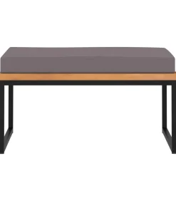 Sale Voetensteun met kussen 66x66x36 cm acaciahout donkergrijs Stoelen