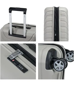 Outlet Voyager XXI Expandable Kofferset 4 Wielen Lichtgrijze Trolleys