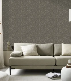 Hot Vliesbehang | Twigs Soil Gold Wanddecoratie