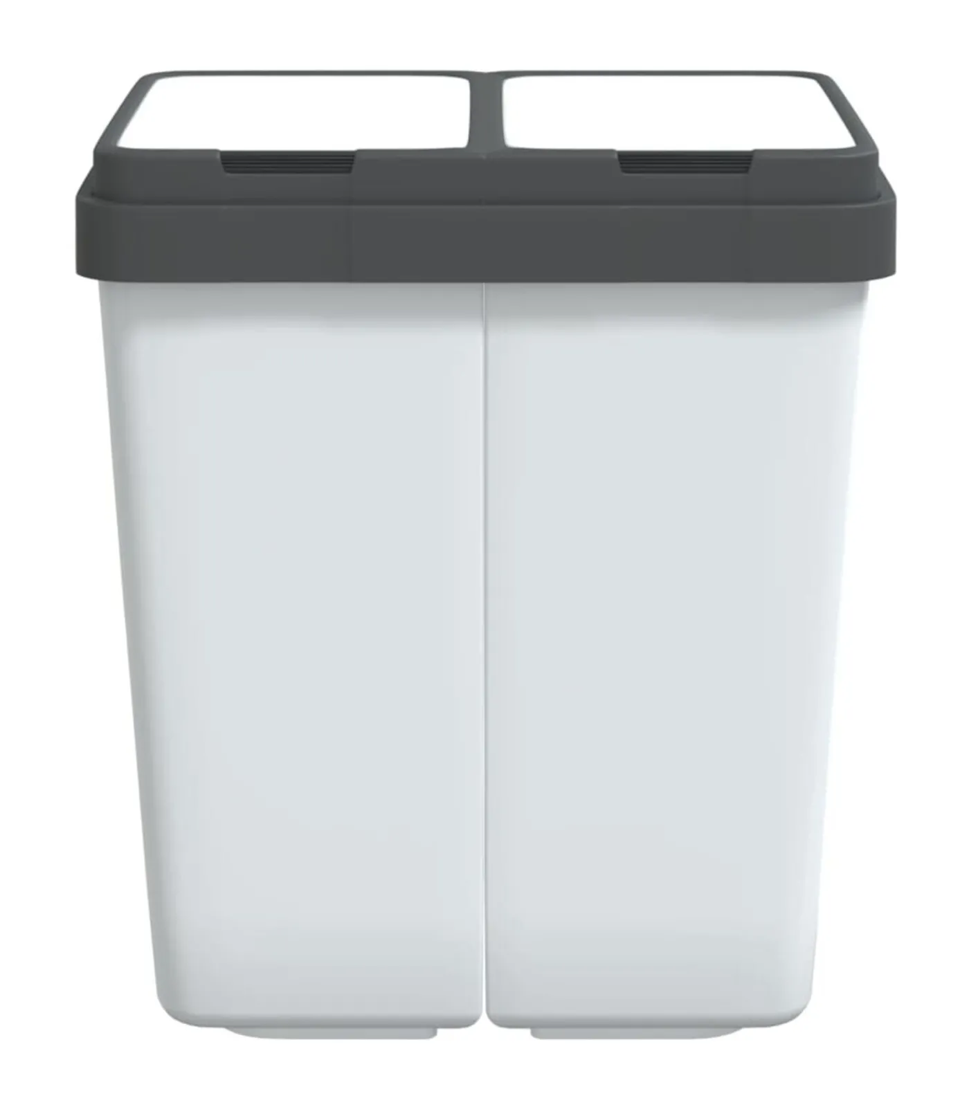 New Vuilnisbak dubbel 2x25 L wit Manden En Bakken