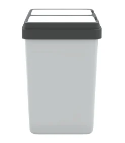 New Vuilnisbak dubbel 2x25 L wit Manden En Bakken