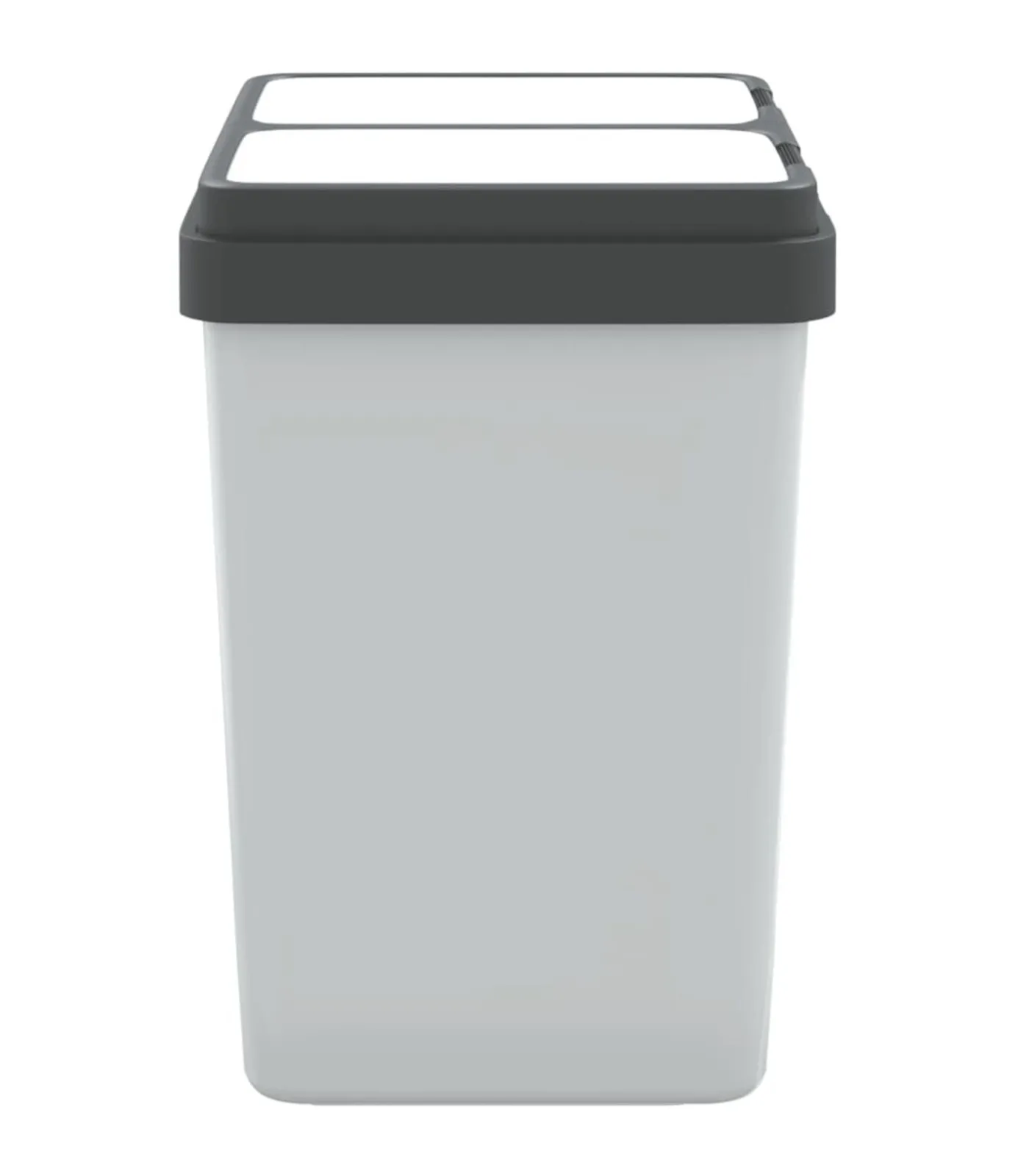 New Vuilnisbak dubbel 2x25 L wit Manden En Bakken