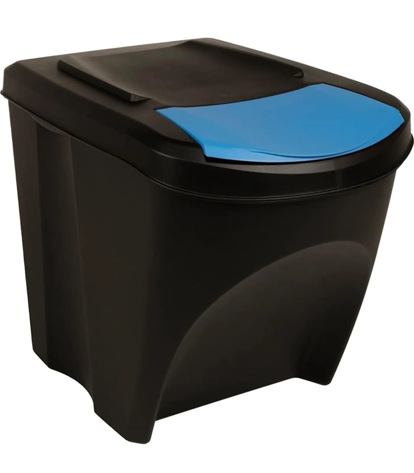 Vuilnisbakken 3 st stapelbaar 75 L antracietkleurig Manden En Bakken