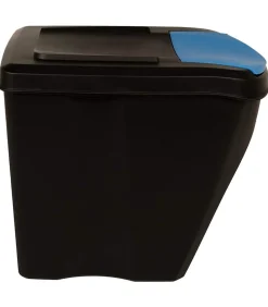Sale Vuilnisbakken 4 st stapelbaar 100 L antracietkleurig Manden En Bakken