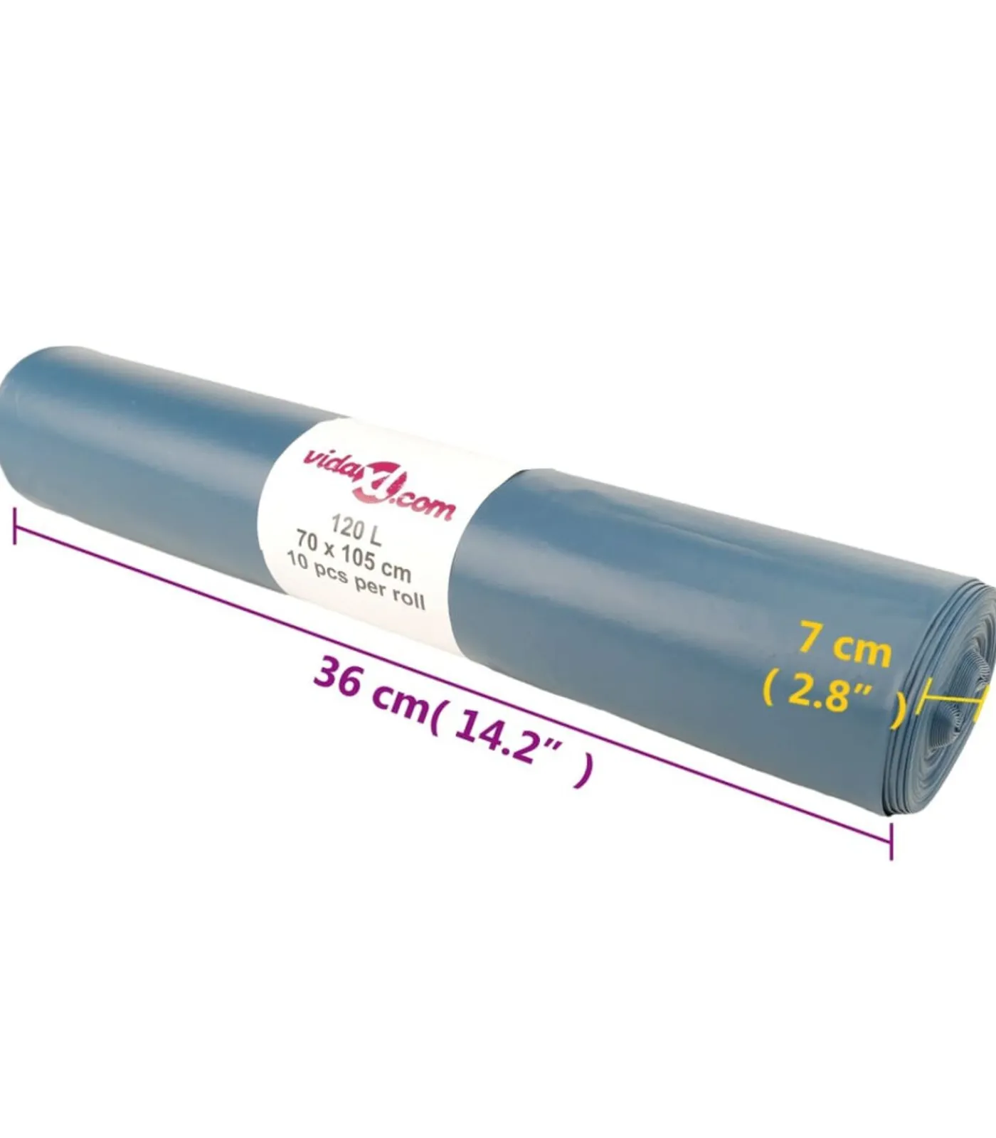 Vuilniszakken 100 st 120 l blauw Manden En Bakken