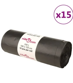 Sale Vuilniszakken 150 st 240 l zwart Manden En Bakken