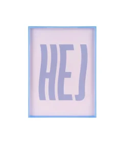 Discount Wanddecoratie Hej Large - Paars - 3x31x41cm Wanddecoratie