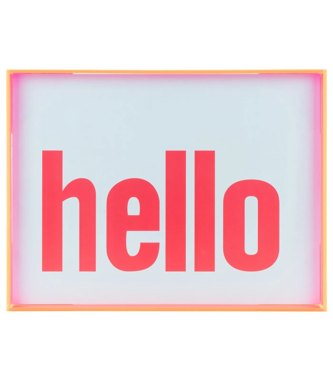 Outlet Wanddecoratie Hello Large - Roze - 3x41x31cm Wanddecoratie