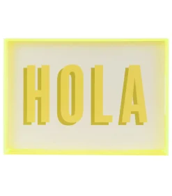 New Wanddecoratie Hola Medium - Geel - 3x31x22cm Wanddecoratie