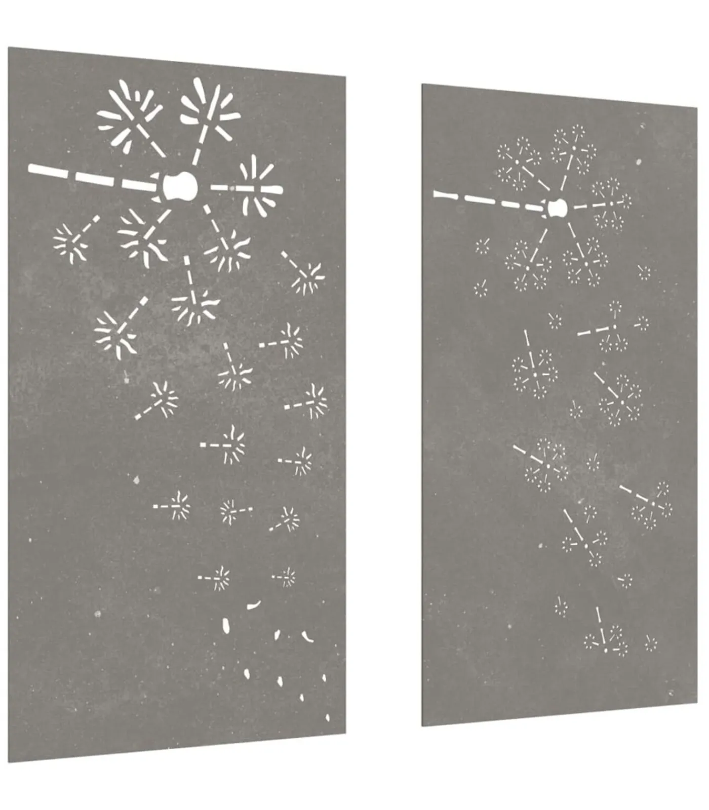 Hot Wanddecoratie tuin 2 st bloemenontwerp 105x55 cm cortenstaal Decoratie