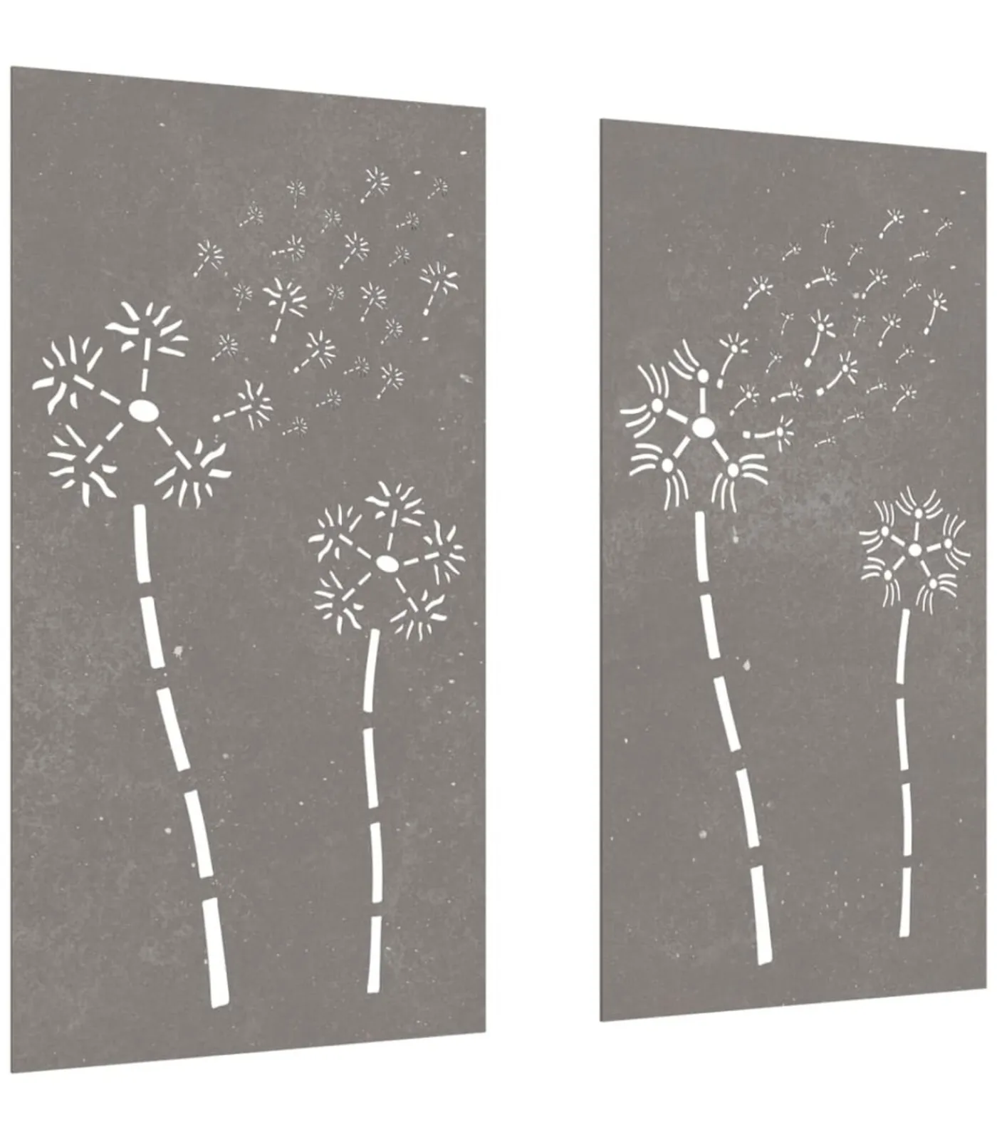 Online Wanddecoratie tuin 2 st bloemenontwerp 105x55 cm cortenstaal Decoratie