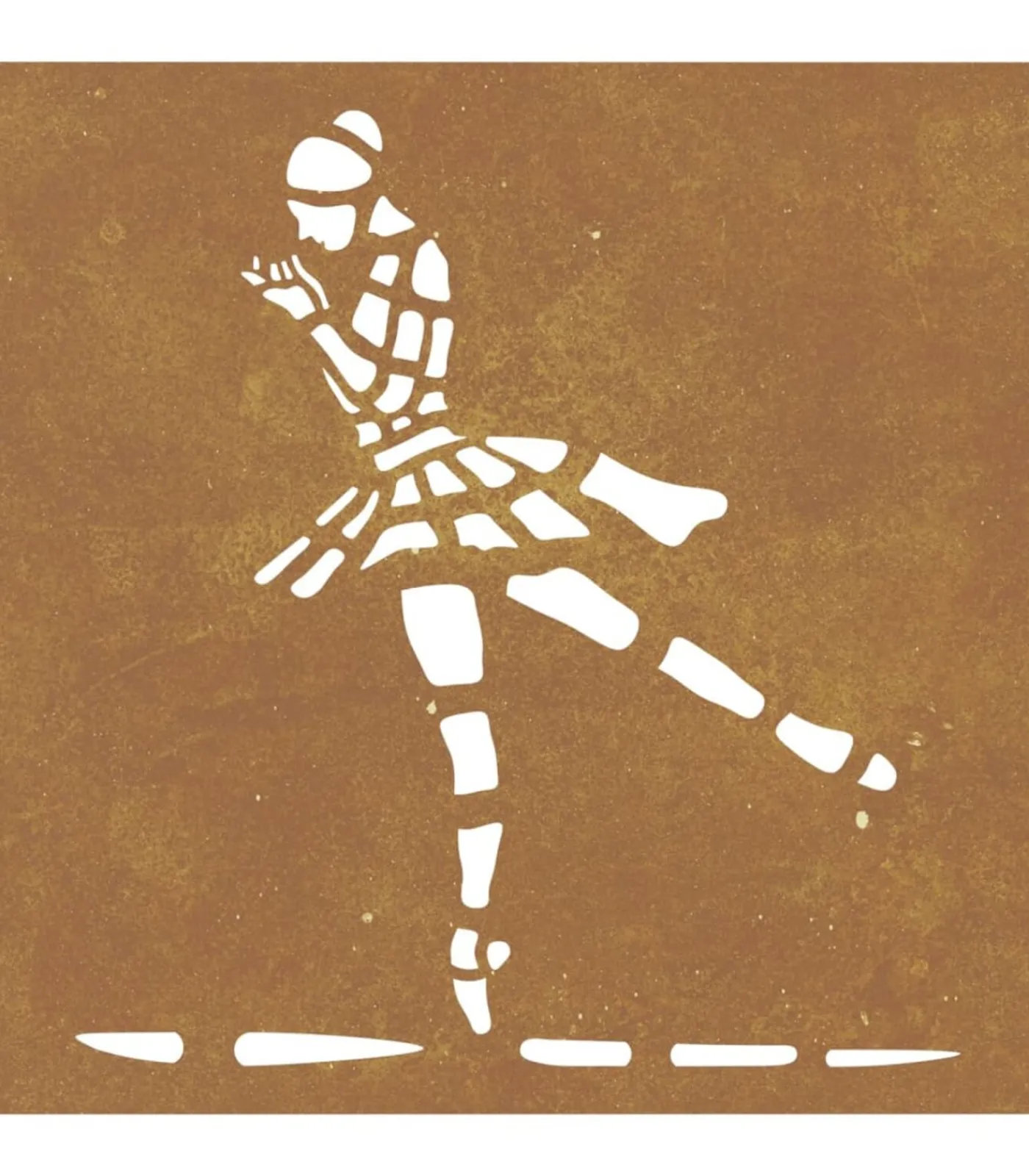 Wanddecoratie tuin balletdanserontwerp 55x55 cm cortenstaal Decoratie