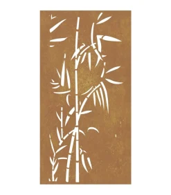 Discount Wanddecoratie tuin bamboe-ontwerp 105x55 cm cortenstaal Decoratie