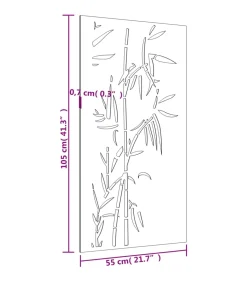 Discount Wanddecoratie tuin bamboe-ontwerp 105x55 cm cortenstaal Decoratie