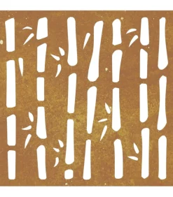 Best Wanddecoratie tuin bamboe-ontwerp 55x55 cm cortenstaal Decoratie