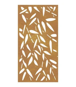 Hot Wanddecoratie tuin bamboebladontwerp 105x55 cm cortenstaal Decoratie