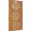 Outlet Wanddecoratie tuin bladontwerp 105x55 cm cortenstaal Decoratie