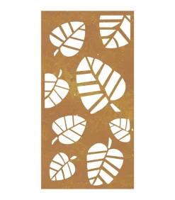 New Wanddecoratie tuin bladontwerp 105x55 cm cortenstaal Decoratie