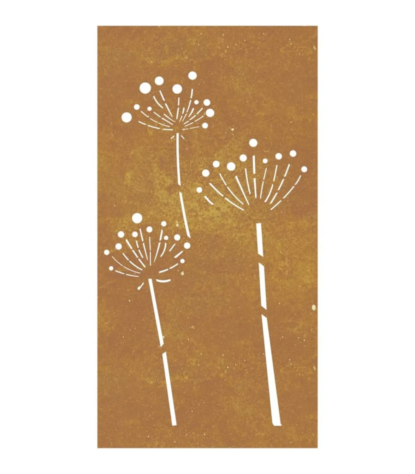 Online Wanddecoratie tuin bloemenontwerp 105x55 cm cortenstaal Decoratie