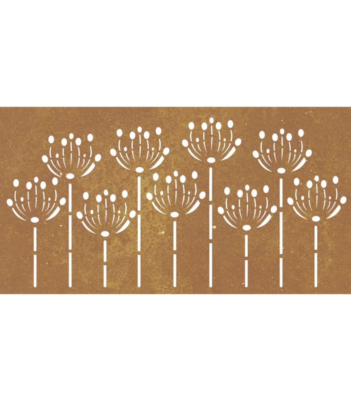 Online Wanddecoratie tuin bloemenontwerp 105x55 cm cortenstaal Decoratie