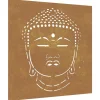Clearance Wanddecoratie tuin boeddhahoofd-ontwerp 55x55 cm cortenstaal Decoratie