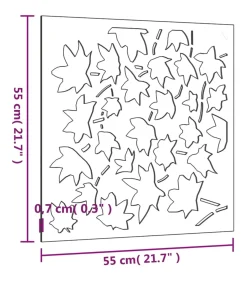 Sale Wanddecoratie tuin esdoornbladontwerp 55x55 cm cortenstaal Decoratie