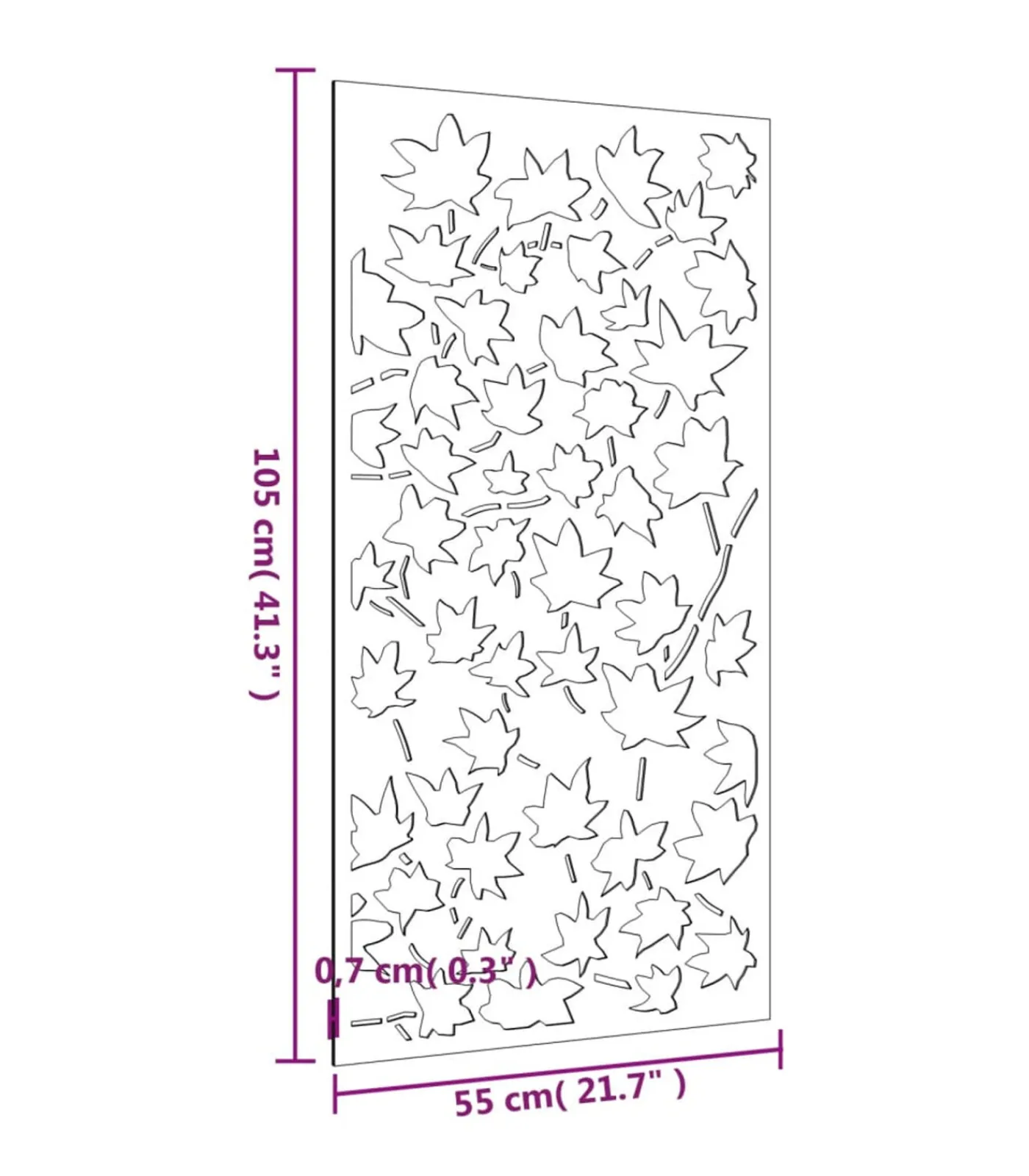 Hot Wanddecoratie tuin esdoornbladontwerp 105x55 cm cortenstaal Decoratie