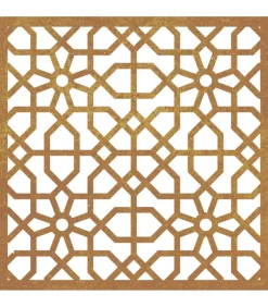 Hot Wanddecoratie tuin Moors ontwerp 55x55 cm cortenstaal Decoratie