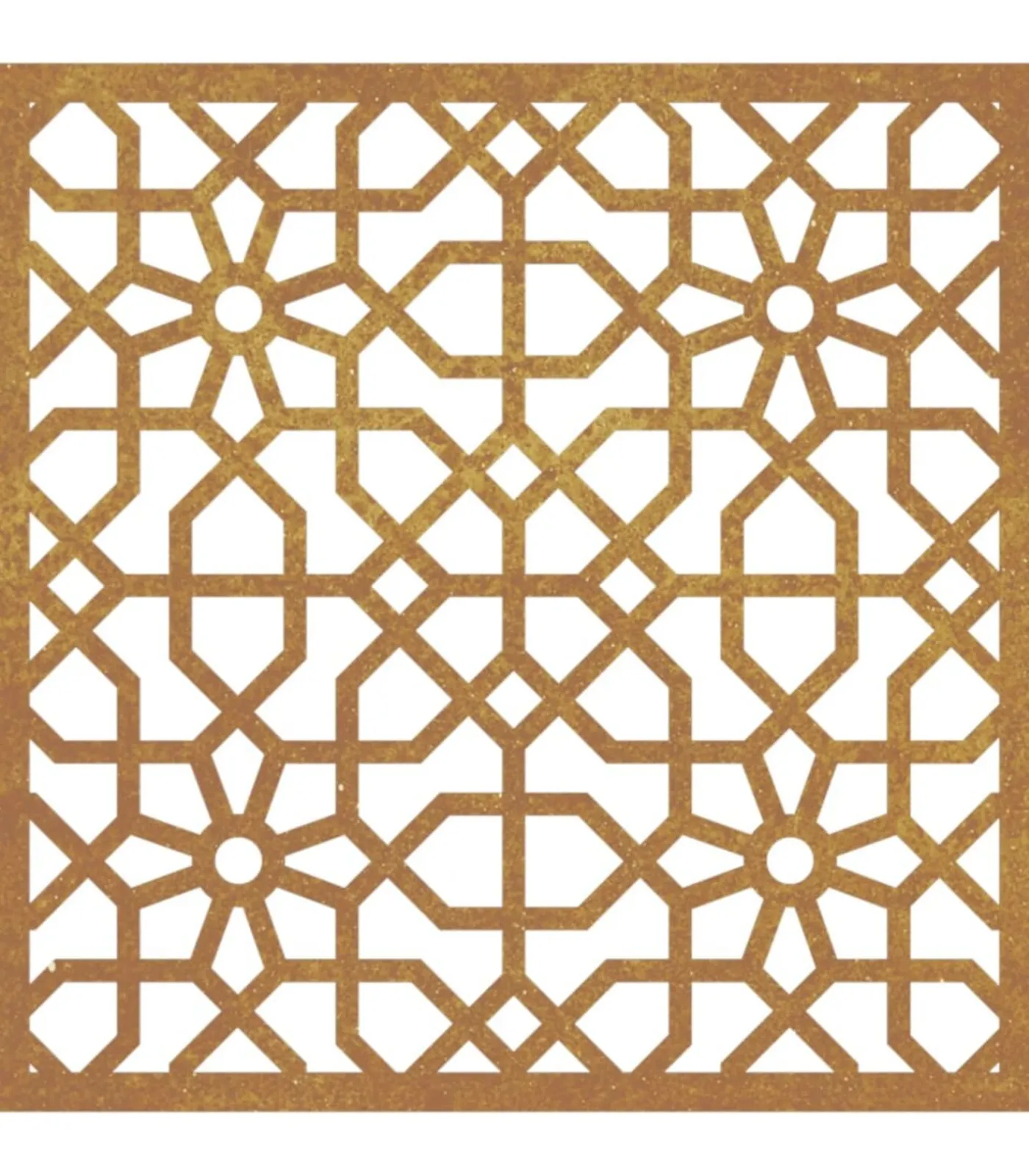 Hot Wanddecoratie tuin Moors ontwerp 55x55 cm cortenstaal Decoratie