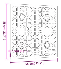 Hot Wanddecoratie tuin Moors ontwerp 55x55 cm cortenstaal Decoratie