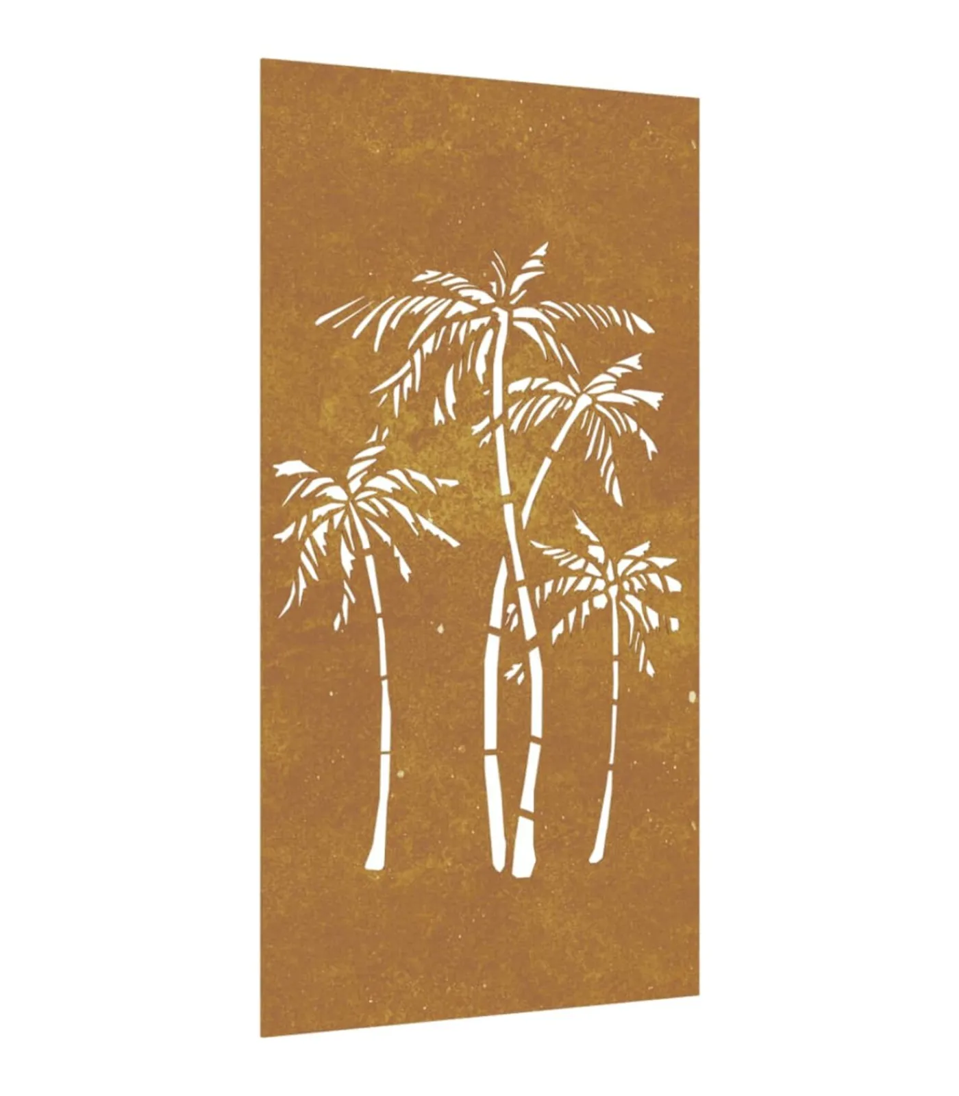Wanddecoratie tuin palmboomontwerp 105x55 cm cortenstaal Decoratie