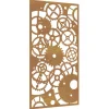 New Wanddecoratie tuin tandwielontwerp 105x55 cm cortenstaal Decoratie