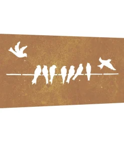 Best Wanddecoratie tuin vogelontwerp 105x55 cm cortenstaal Decoratie