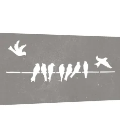 Best Wanddecoratie tuin vogelontwerp 105x55 cm cortenstaal Decoratie