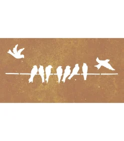 Best Wanddecoratie tuin vogelontwerp 105x55 cm cortenstaal Decoratie