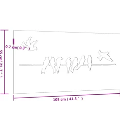 Best Wanddecoratie tuin vogelontwerp 105x55 cm cortenstaal Decoratie