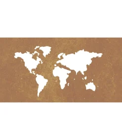 Sale Wanddecoratie tuin wereldkaartontwerp 105x55 cm cortenstaal Decoratie